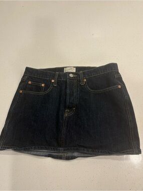 Dark Wash Denim Mini Skirt